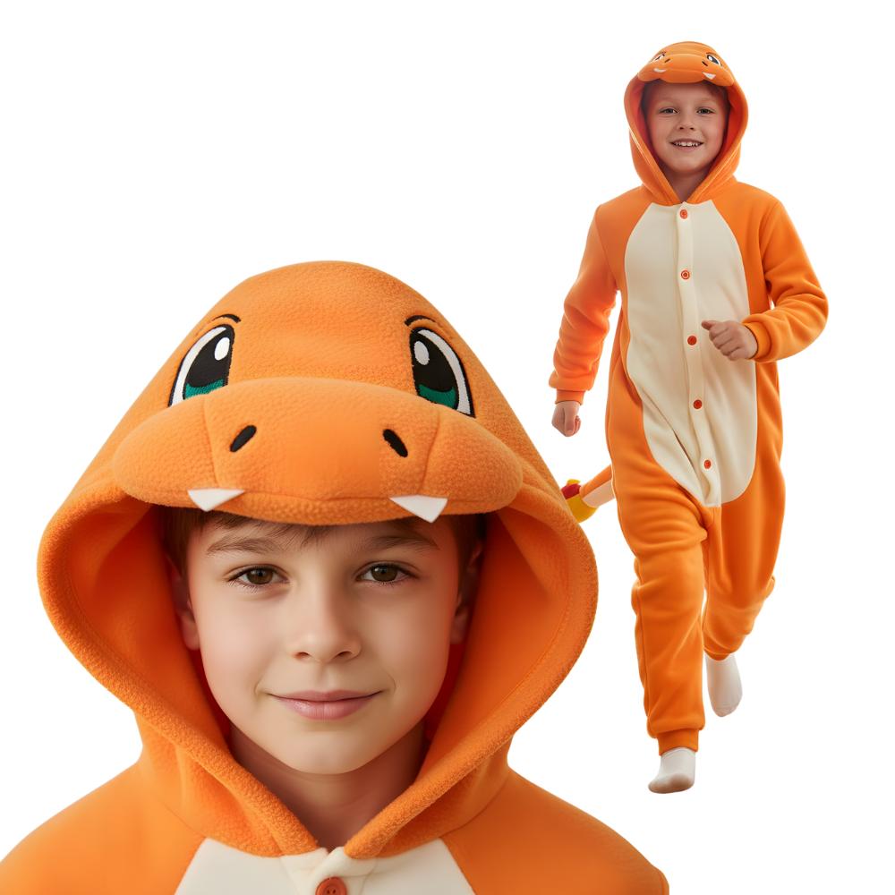 Piżama Onesie Kigurumi Przebranie Pokemon Charmander Dzieci 135-145Cm