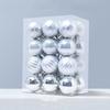 24pcs Crafts 3cm Christmas Ball Set Delicate Creative Christmas Tree Pendant Painted Waterproof Hanging Ornament Gift