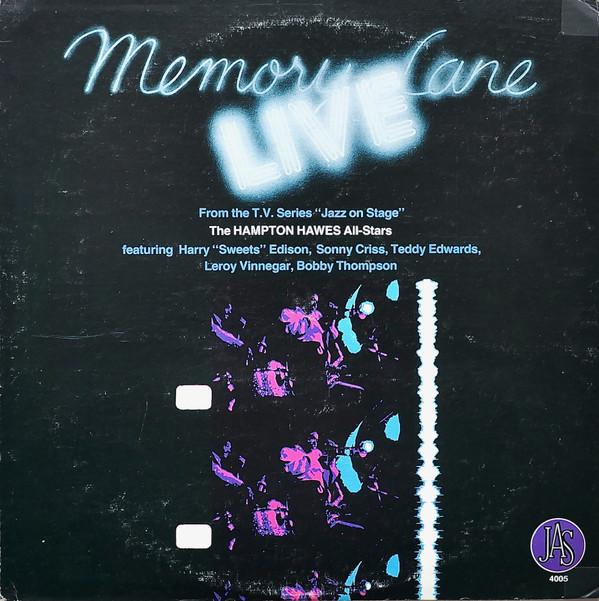 

LP Record HAMPTON HAWES ALLSTARS Memory Lane Live JAS4005 JAS 1977 US Jazz Used
