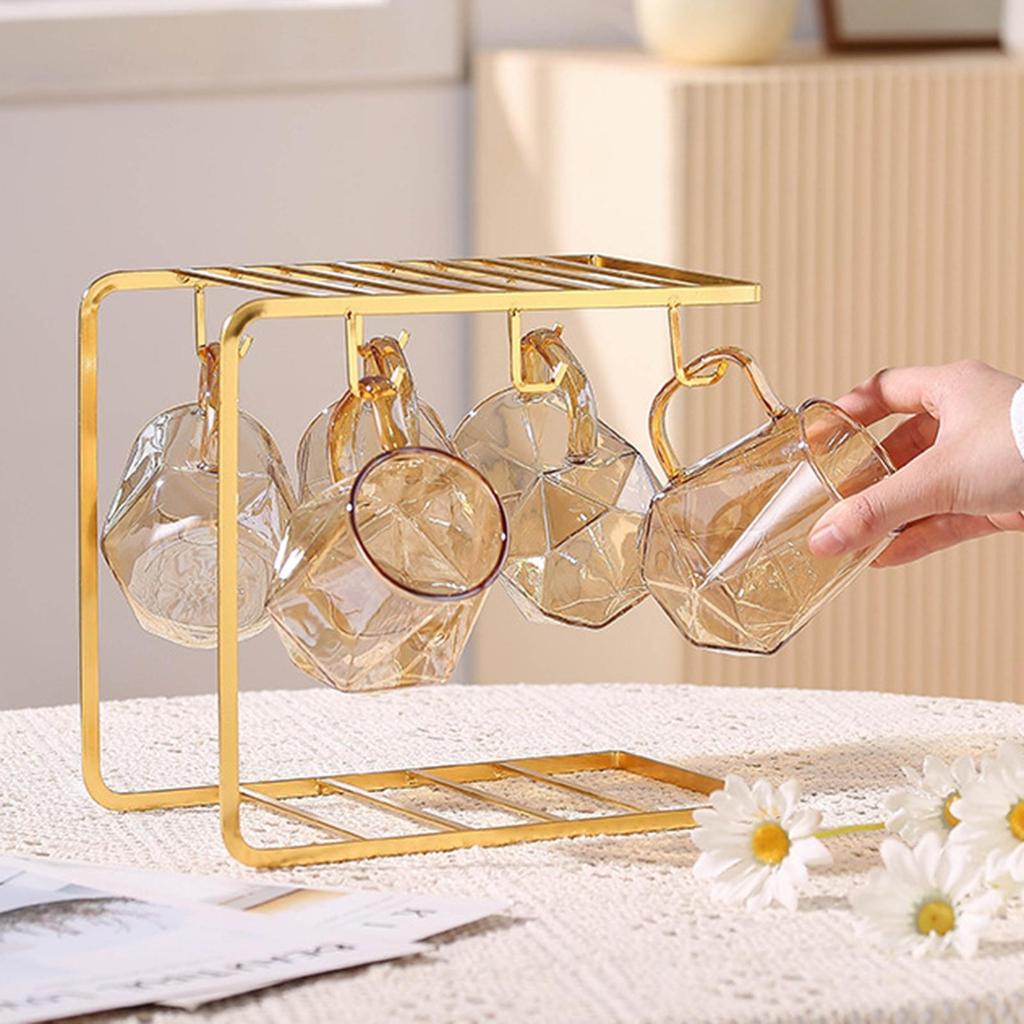 Cup Drying Rack Cup Rack Dryer for Countertop Drainer Holder Bottle Drying for Countertop Office Living Room Table Restaurant