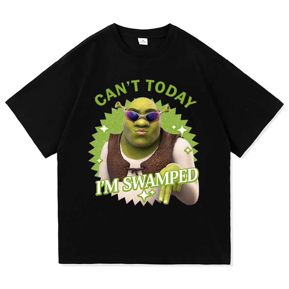 Cant Today Im Swamped T Shirt UnisexWomen Harajuku Aesthetic Graphic Funny Anime TShirt High Quality Vintage Cotton Tees Shirts