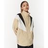 Reebok Twin Vector Color Block Stand Collar Windbreaker Comfortable Breathable Full Zip Jacket Unisex Jacket Beige REJU4EJ39I2
