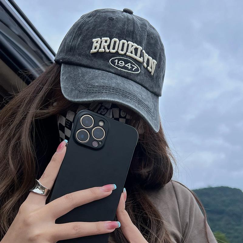 Retro Letter Embroidery Baseball Cap Cotton Brooklyn Hip-Hop Dad Hat Spring Summer Men Women Hip Hop Streetwear Sun Hats