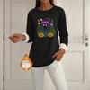 Women's Sweatshirt Halloween Print Round Neck Long Sleeve Casual Winter Top