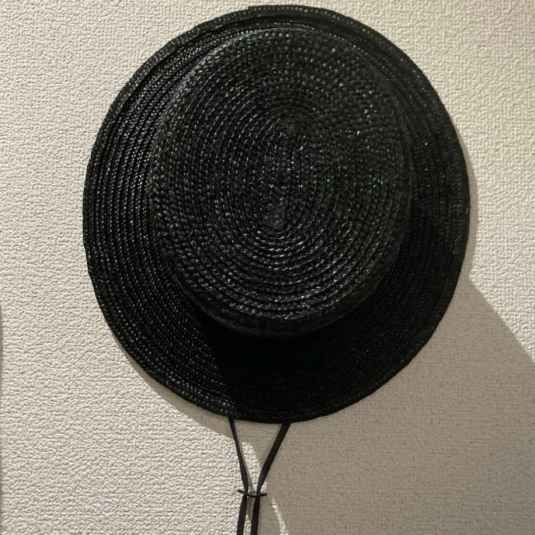 Used KIJIMA TAKAYUKI straw hat black