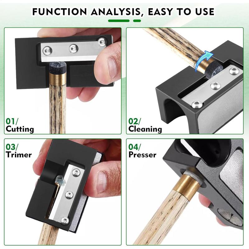 

Multifunctional Billiard Cue Tip Grinding Tool Billiard Grinder SnookerPool Cue Repair Tool Cue Tip Shaper Billiard Accessories CN