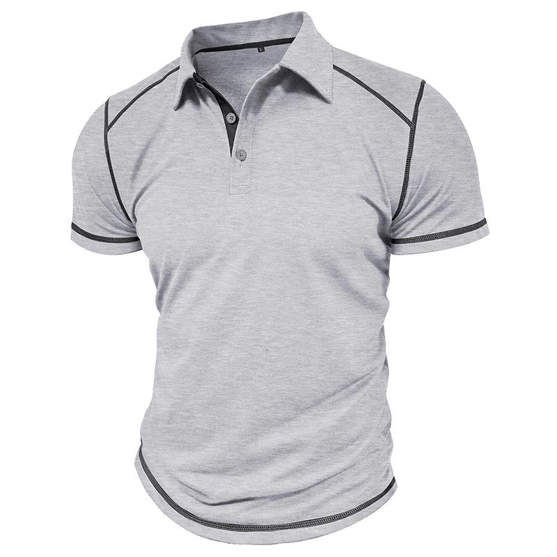 New Summer Men's Short-sleeved Polo Shirt Men's Colour Blocking Lapel Polo Shirt Men's Body Shirt