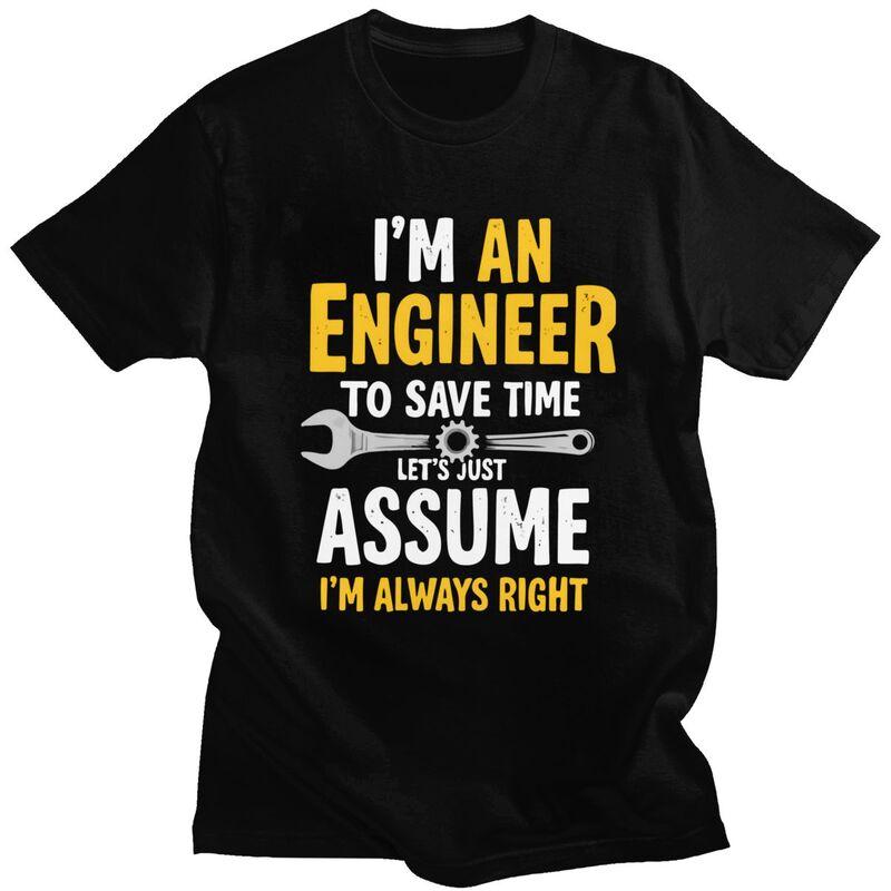 

Custom Cool Engineer Logic Always Right Save Time T Shirt Men Short Sleeves Pure Cotton T-shirt Casual Tee Tops Fashion Tshir... S