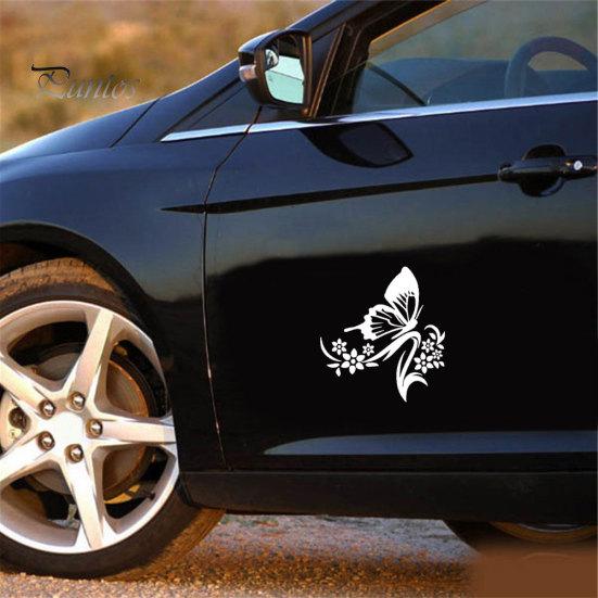 Reflective Flowers Butterfly Car Styling Decorative Stickers Auto Decals Decor