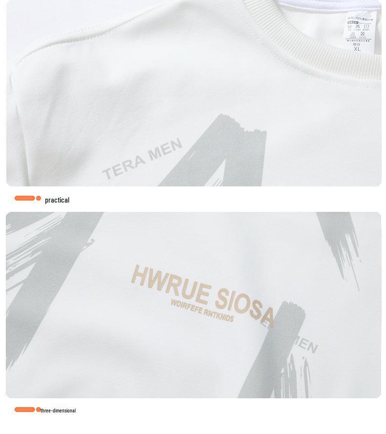 American Trendy Hong Kong-Style Youth Hoodie: Loose, Handsome, Versatile Long Sleeve Casual Round Neck for Spring and Autumn