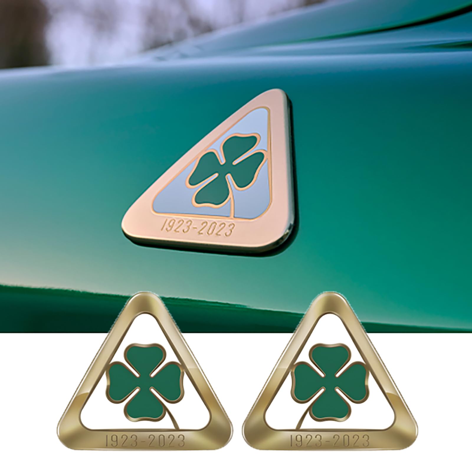 

3D Sticker for Alfa Romeo 100th Anniversary Four Leaf Clover Logo Alfa Romeo Giulia жёлтый