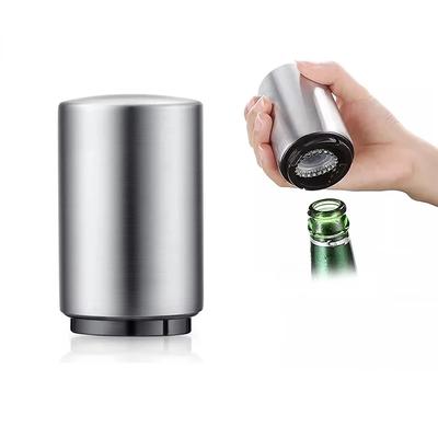 Magnetic Automatic Beer Bottle Can Opener Magnet Stainless Steel Push Down Opener Cool Kitchen Gadgets Accessories