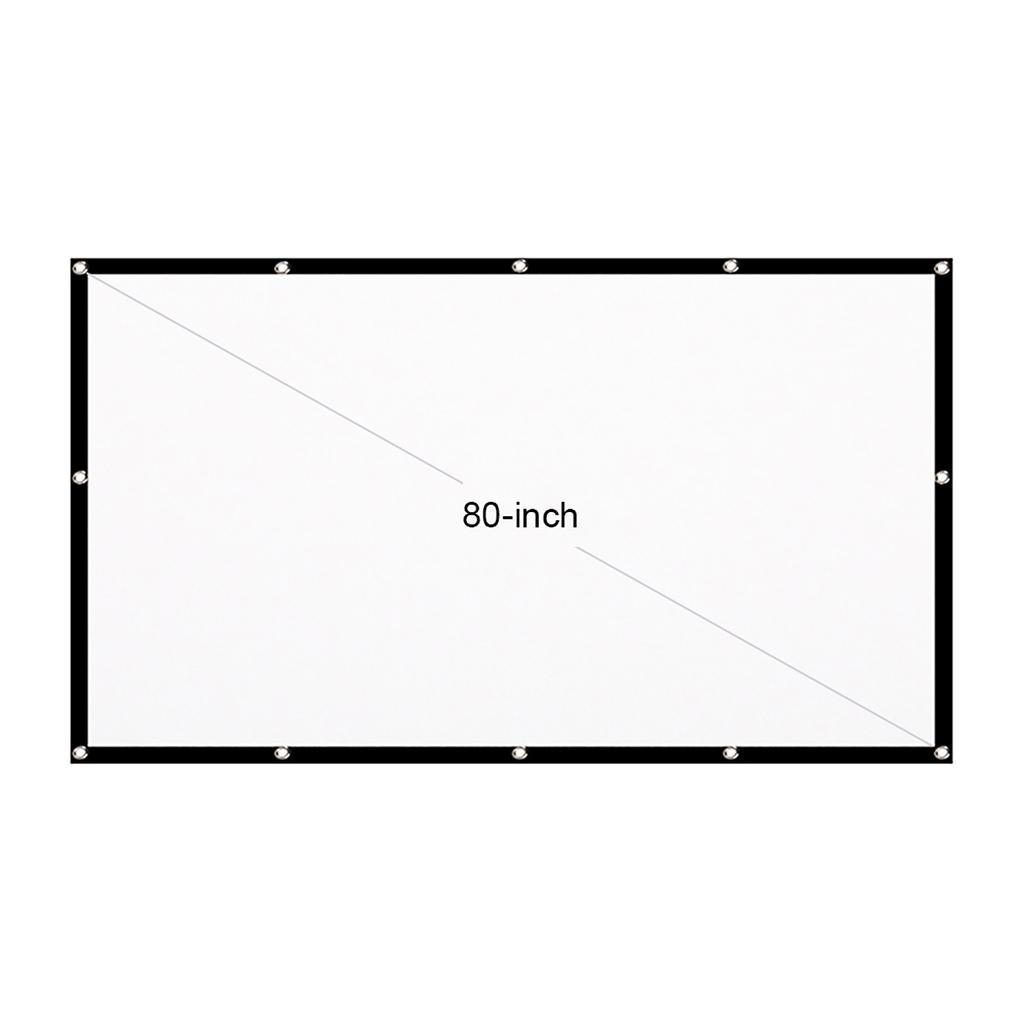 80-inch Portable HD Projector Screen 16 9 Projection Screen Foldable Thick Durable for Outdoor Home Theater