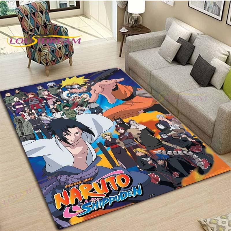 Anime Naruto-teppe Barnetepper Stue Te-bordmatter Soveromsteppe Vaskbare gulvmatter Husholdningsarealmatte Dinosaurteppe