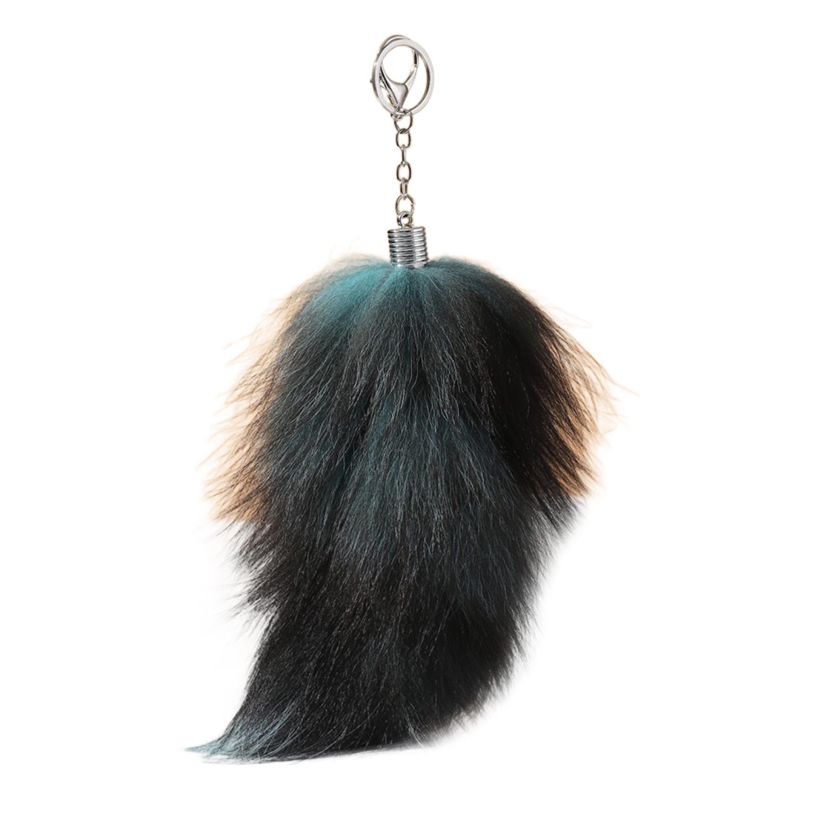 

Модные мягкие подвески в виде хвоста животного, брелки, подвеска, подвесной орнамент, брелок, украшение для рюкзака, ювелирные изделия для женщин и девочек зелёный