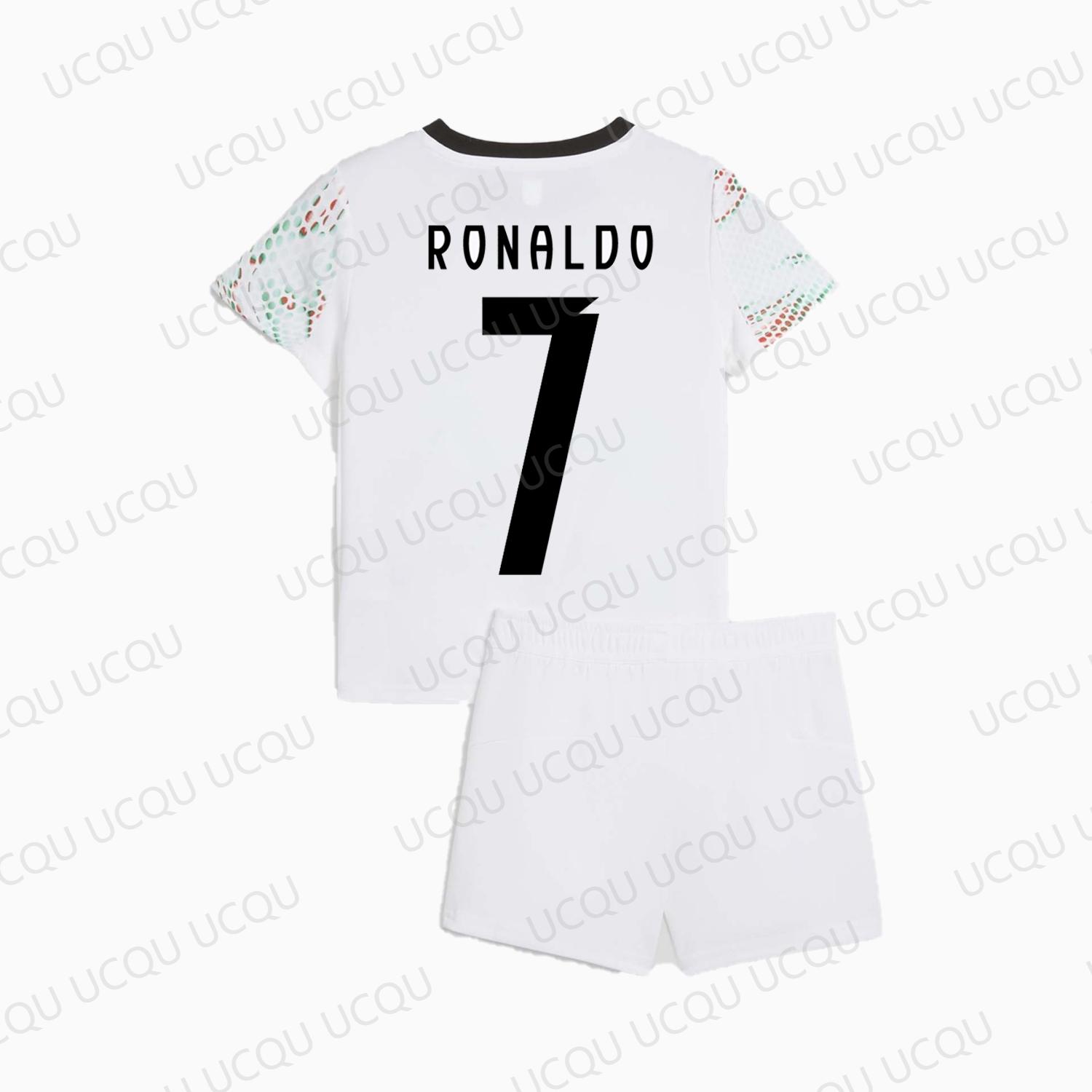 

2025 Роналду 7 Новый Arraivl Летний большой короткий рукав футболка комплект джерси 3D Printd футболка для взрослых/детей верхний костюм 140 cm