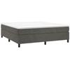 Maison Exclusive - Sommier à lattes de lit et matelas Gris foncé 180x200cm Velours