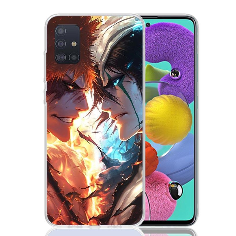 Kurosaki Ichigo Bleach Phone Case For Samsung Galaxy A52 A32 A22 A12 A02S A50S A30S A51 A31 AA71 Note 20 Ultra 10 S10 Plus Galax