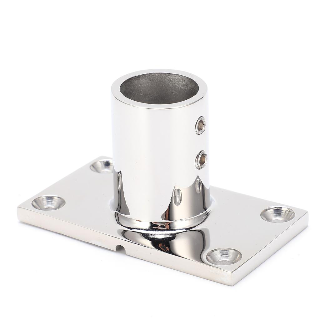 Stanchion Base Stainless Steel 90 Degree Rectangular Durable AntiCorrosion Polishing Hnadrail Fitting for Boat