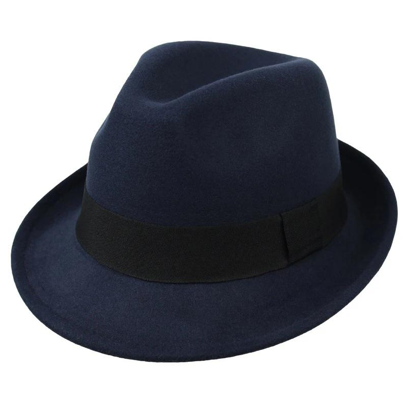 Home Prefer Herren Wollfilz Winterhut Kurzer Schirm Hochzeitsfeier Festival Fedora Hut