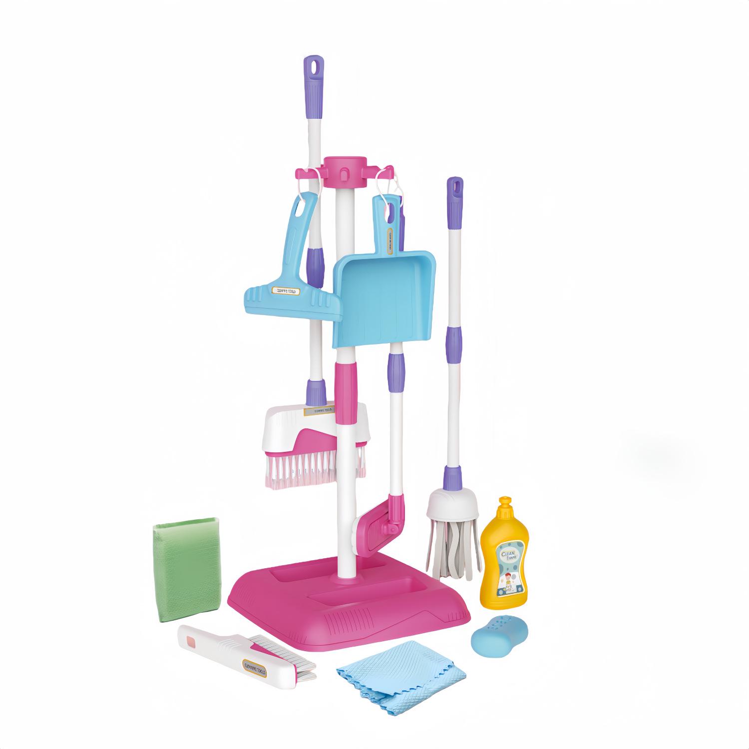 

Kids Home Cleaning Toy Set - Mop, Bucket & Broom розовый