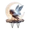 Acrylic Moon Fairy Garden Stake Decoration Weather-proof Outdoor Yard Lawn Patio Pathway Waning Moon Elf Stake Stick Ornament