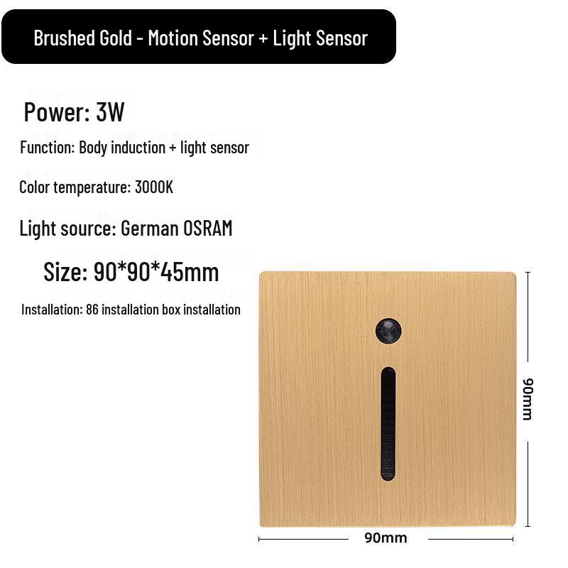 Type 86 Motion Sensor Stair Light for Home & Hotel Corridors