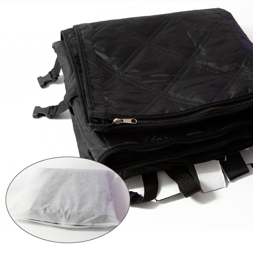 Black Room Divider Curtain for Hijet S700 for Car Improves Air Conditioning Shuts Out Privacy Easy Installation Cargo/Atrai Series, Center, Camping,