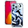 For iPhone 16 Pro Case Colorful Wave Pattern Printing Soft TPU+PC Phone Cover