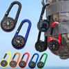 1/5/10PCS Mini Outdoor Compass Carabiner Camping Keychain Mountaineering Hiking Backpack Buckle with Compass Survival Kids Gifts
