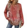 Women's Retro Printed Fashionable Long-sleeved Top