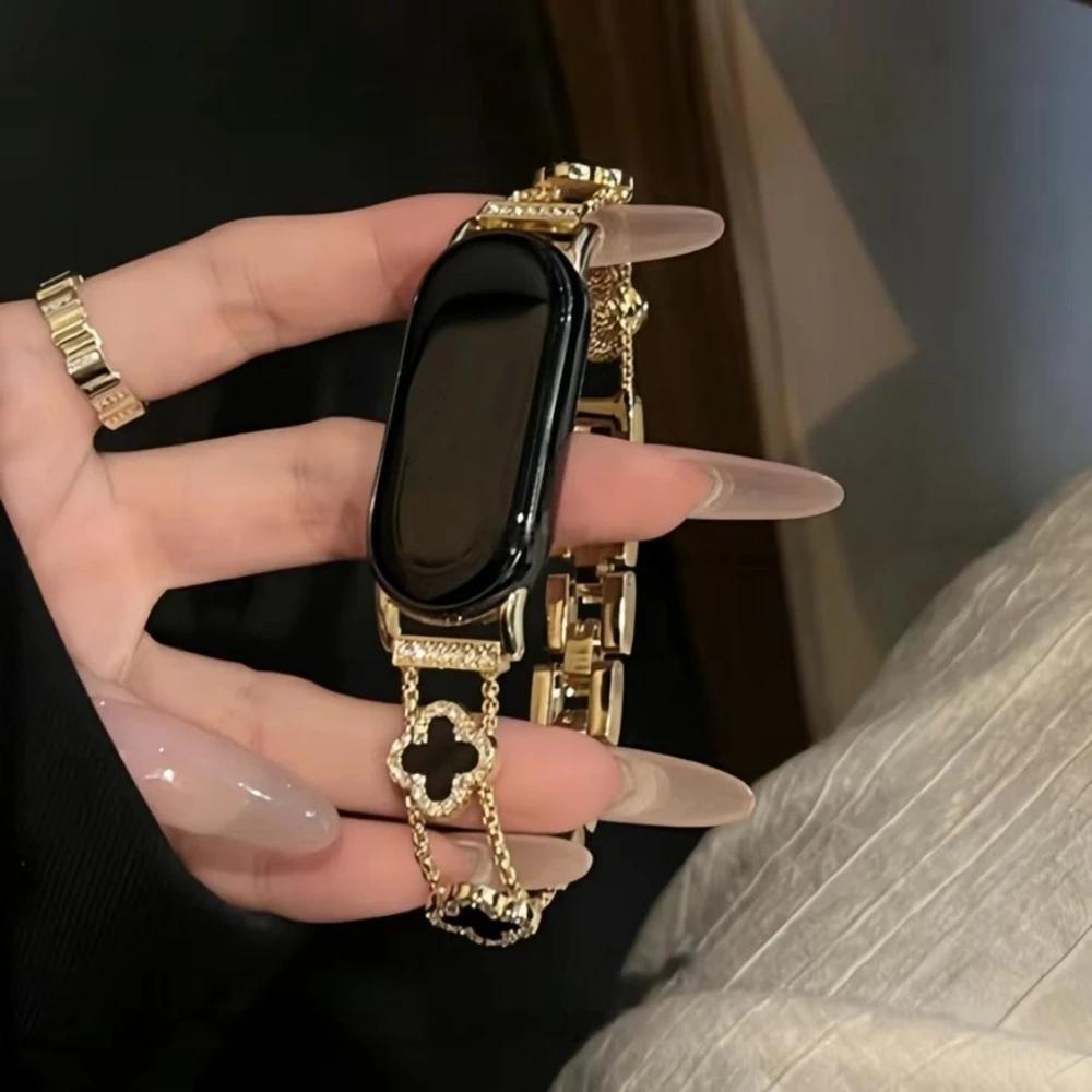 

Новий Розкішний чотирилисник Металевий Для Xiaomi Band 9/8/NFC Ремінець Xiaomi 10 For XIAOMi Band 10