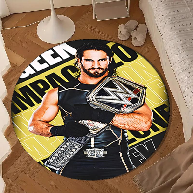 Beast Slayer: Seth Rollins Round Mat Home Decor, Chair Rug For livingroom,Bedroom, Doormat Home Decor Birthday Gift Christmas Gifts