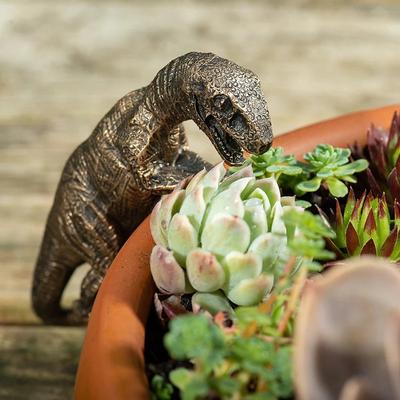 Dinosaur Decorations Flower Pot Resin Turtle Bonsai Craft Decorations Creative Flower Pot Pals Garden Sculpture Home Decor