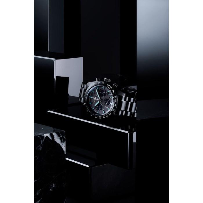 Męski zegarek Seiko Prospex Speedtimer Chronograf Słoneczny Cały Czarny SBDL103