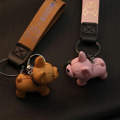 Portachiavi creativo a forma di cane da combattimento, con ciondolo a forma di bambola Pit Bull Shiba Inu.
