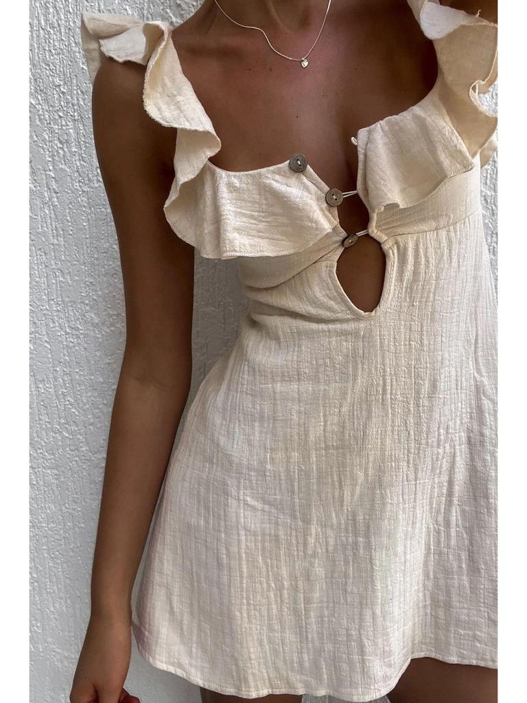 2024 European & American Sexy Ruffle Camisole Dress for Women