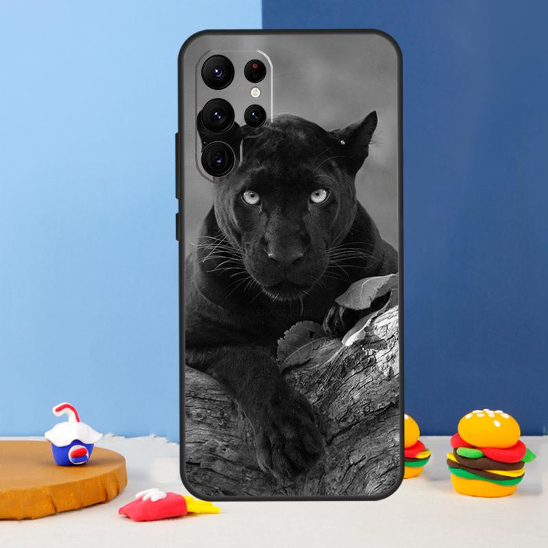 Cheetah Panther Phone Case For Samsung Galaxy S24 Ultra S9 S10 S20 FE S22 S21 S23 Plus S25 Ultra Cover Coque