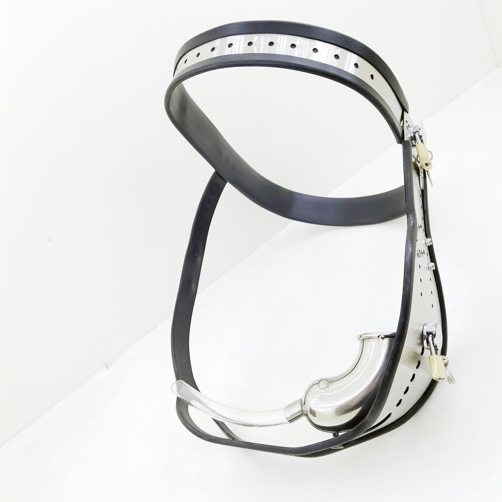 Male T-Type Stainless Steel Chastity Belt BDSM Bondage Metal Underwear Adult Games Sex Toys for Men Chastity Lock Erotic