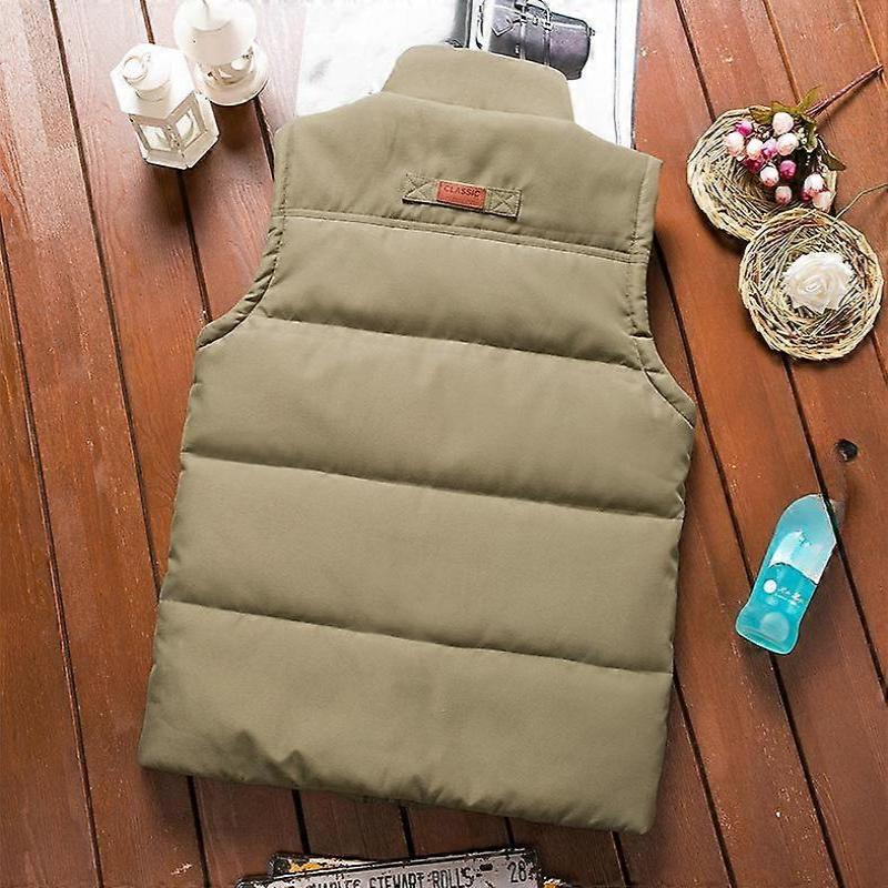 Winter Thick Men Fleece Vests Warm Sleeveless Vest Jackets Winter Male Cotton-Padded Vest Coats Men Outdoor Waistcoats Mens
