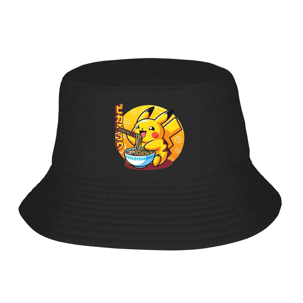 Stylish Cute Psychic Creature Eating RaUnisex Pokemon Bucket Hat Girl Lightweight Camping Fishing FisherUnisex Cap Bob Hats