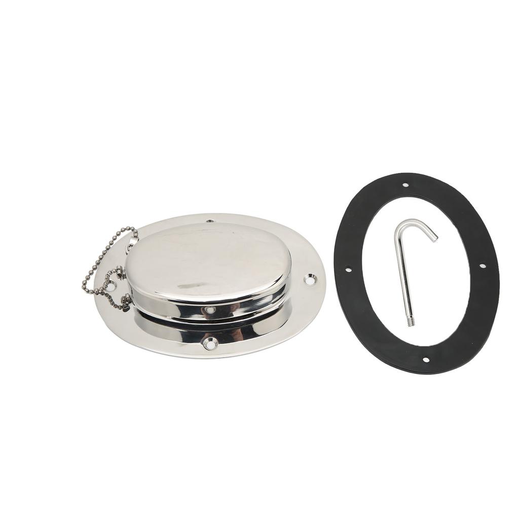 304 Edelstahl Ketten-Decksdurchführung mit Gummidichtung 6,32x4,47in Basis 4,3x2,31in Loch Marine Yacht Zubehör