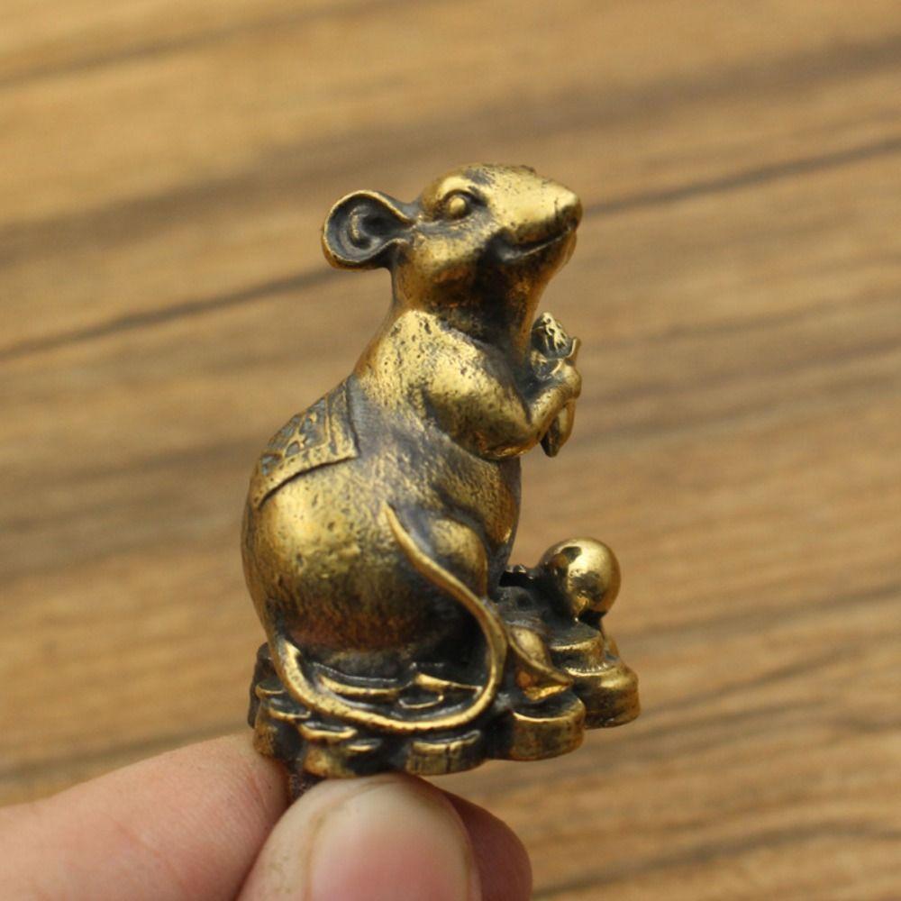 Traditional Zodiac Mouse Figurines Mouse Love Corn Mouse Love Corn Ornaments Rat Miniatures  Home