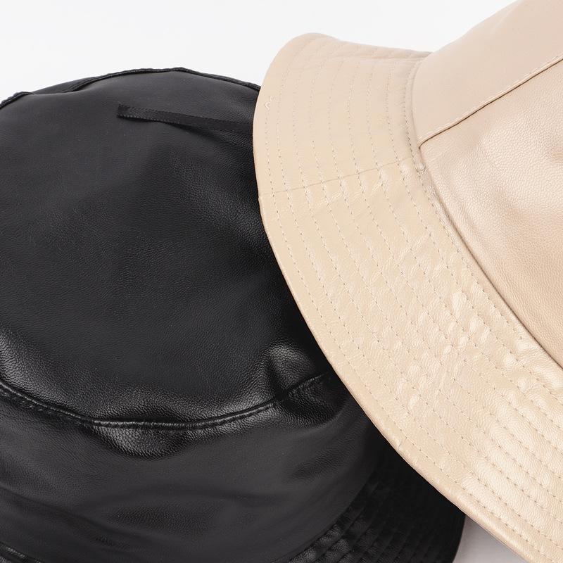 Buy Fashion Pu Bucket Hat Women 