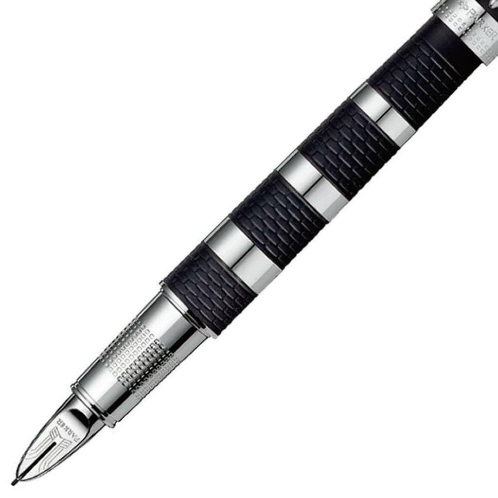 PARKER 5th Ingenuity Černá Guma Kov CT Hrot Fine Plnicí Pero s Náplní Dárková Krabička Luxusní S11201732 RS2 & Sada na Vodní Bázi, Včetně, Dárek,