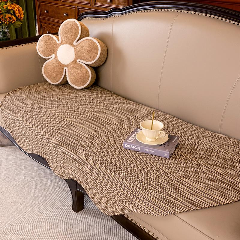 

Modern Simple Sofa Cushion Cotton Thread Non-Slip Cover Towel Universal Four Seasons Special-Shaped 90*90cm