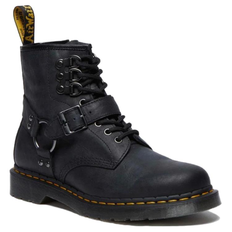 Dr. Martens Leather Fashion Comfortable Versatile Short Boots Unisex Boots Black 32038001