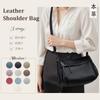 Shoulder Genuine Crossbody Crossbody Shoulder with Zipper Large Commuting [MFFOR] Bag, Leather, Ladies, 2-way Bag, Handbag, Bag, Bag, Handbag, Pocket,