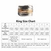 Engraved Line Two-tone Ring Double Layer Punk Style Ring  Holiday Accessories