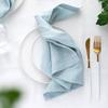 652F Elegant Linen Table Napkin Washable Dinner Napkins Handmade Cloth Napkins Square Napkins Perfect for Wedding and Parties